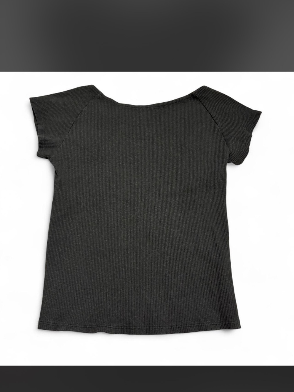 AERIE- grey ribbed crop top that shows back - Size: S